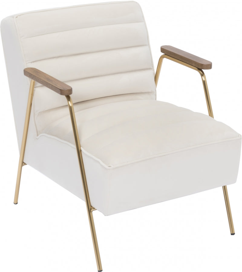 Chaise d'appoint en velours Woodford