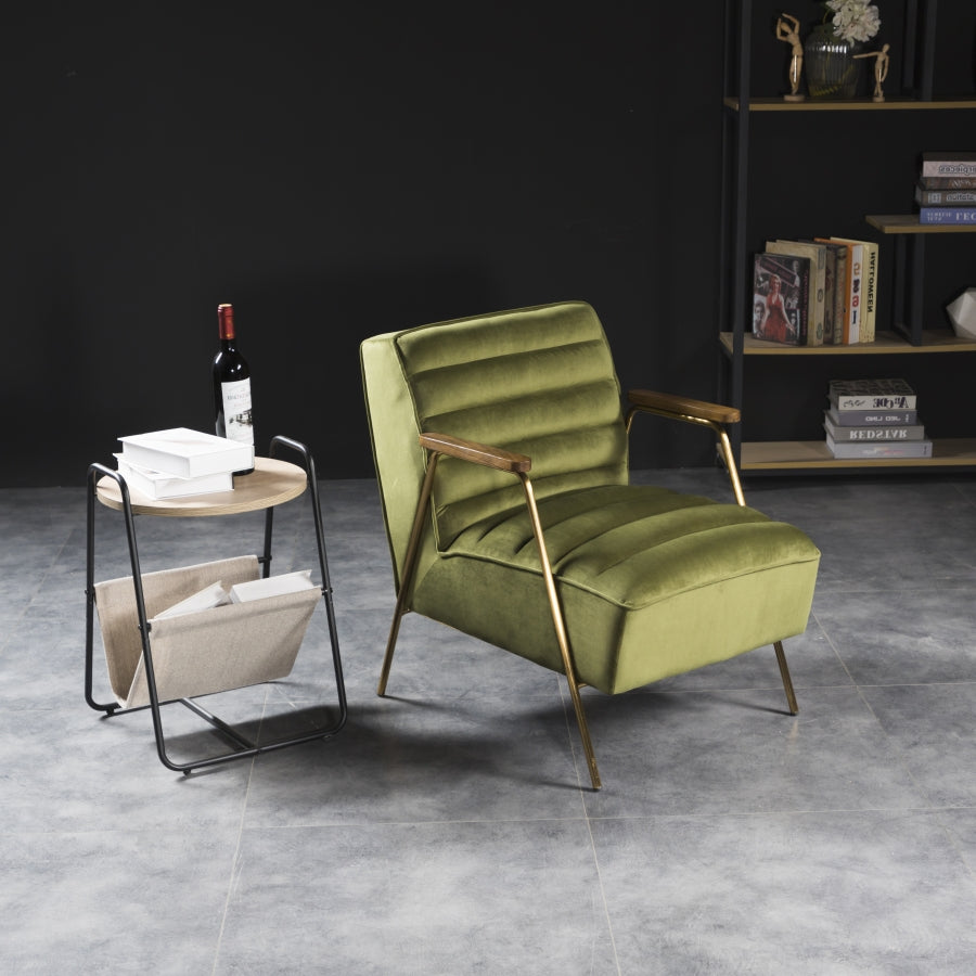 Chaise d'appoint en velours Woodford