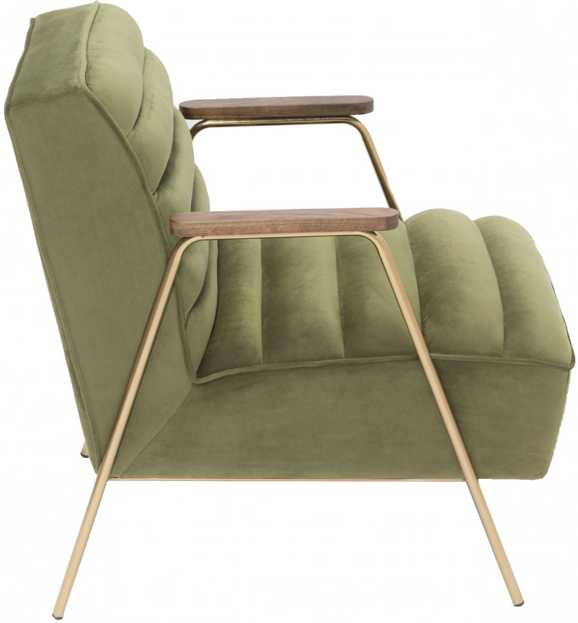 Chaise d'appoint en velours Woodford