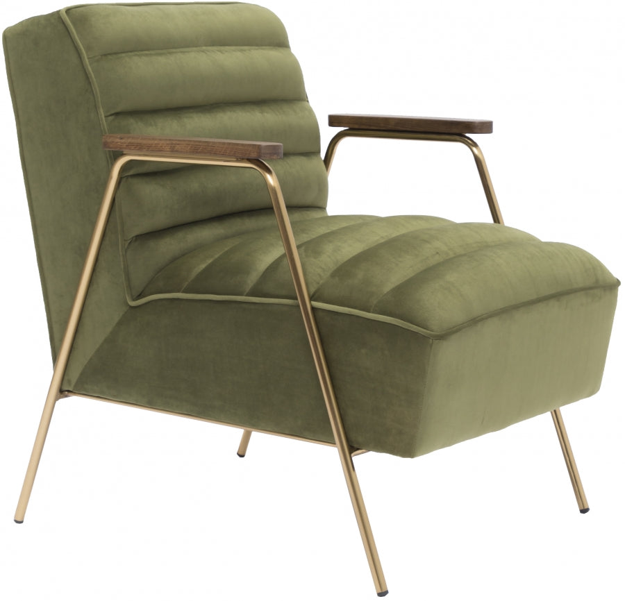 Chaise d'appoint en velours Woodford