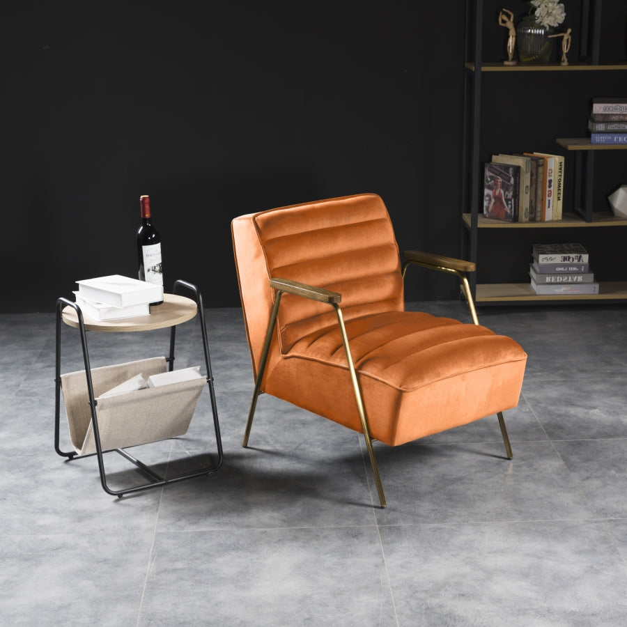 Chaise d'appoint en velours Woodford