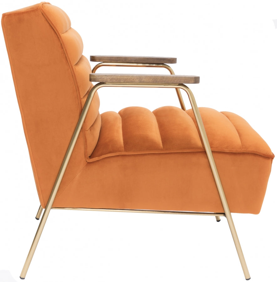 Chaise d'appoint en velours Woodford