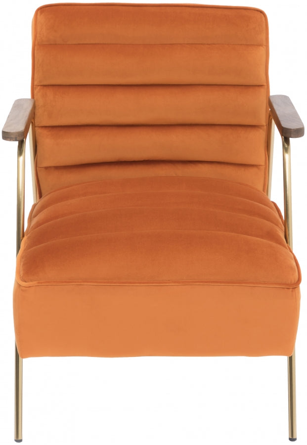 Chaise d'appoint en velours Woodford