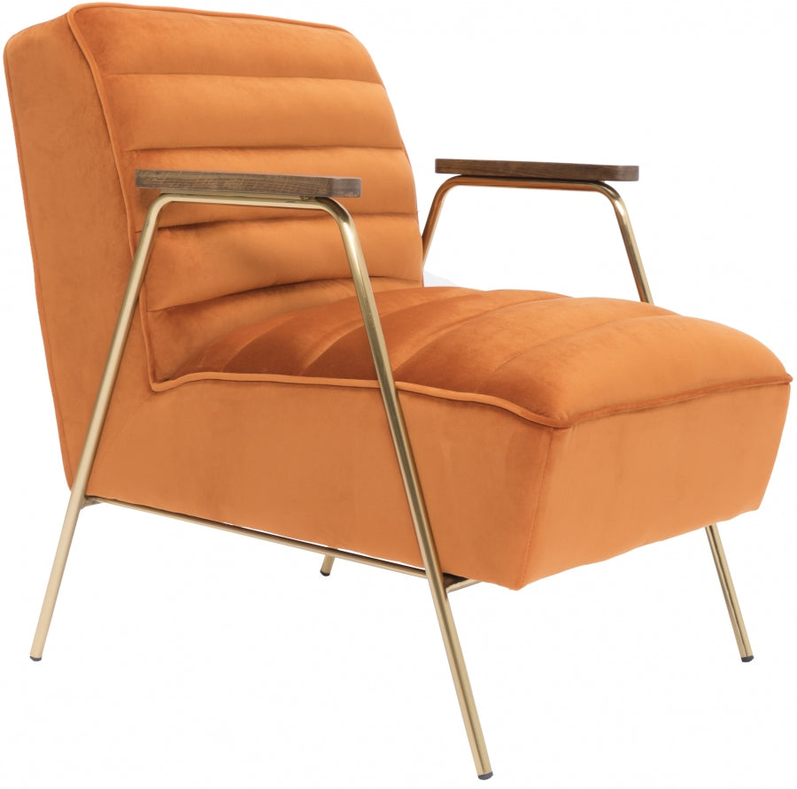 Chaise d'appoint en velours Woodford