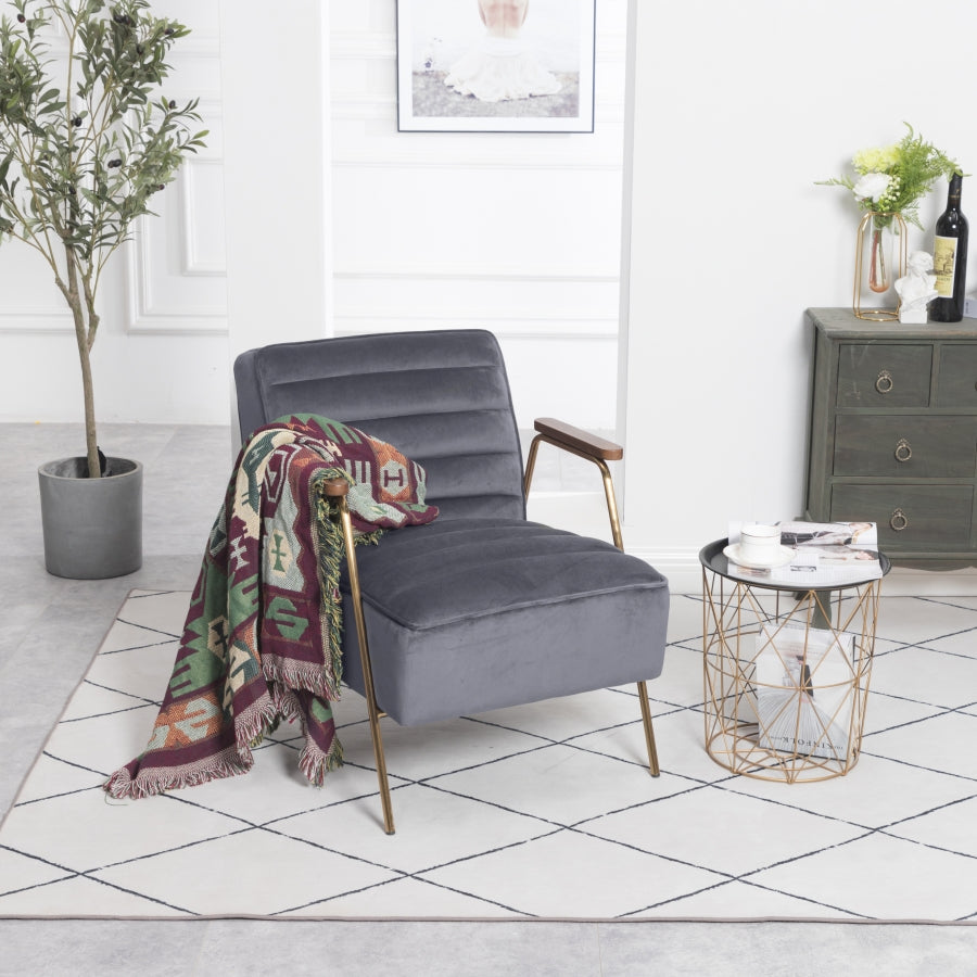 Chaise d'appoint en velours Woodford