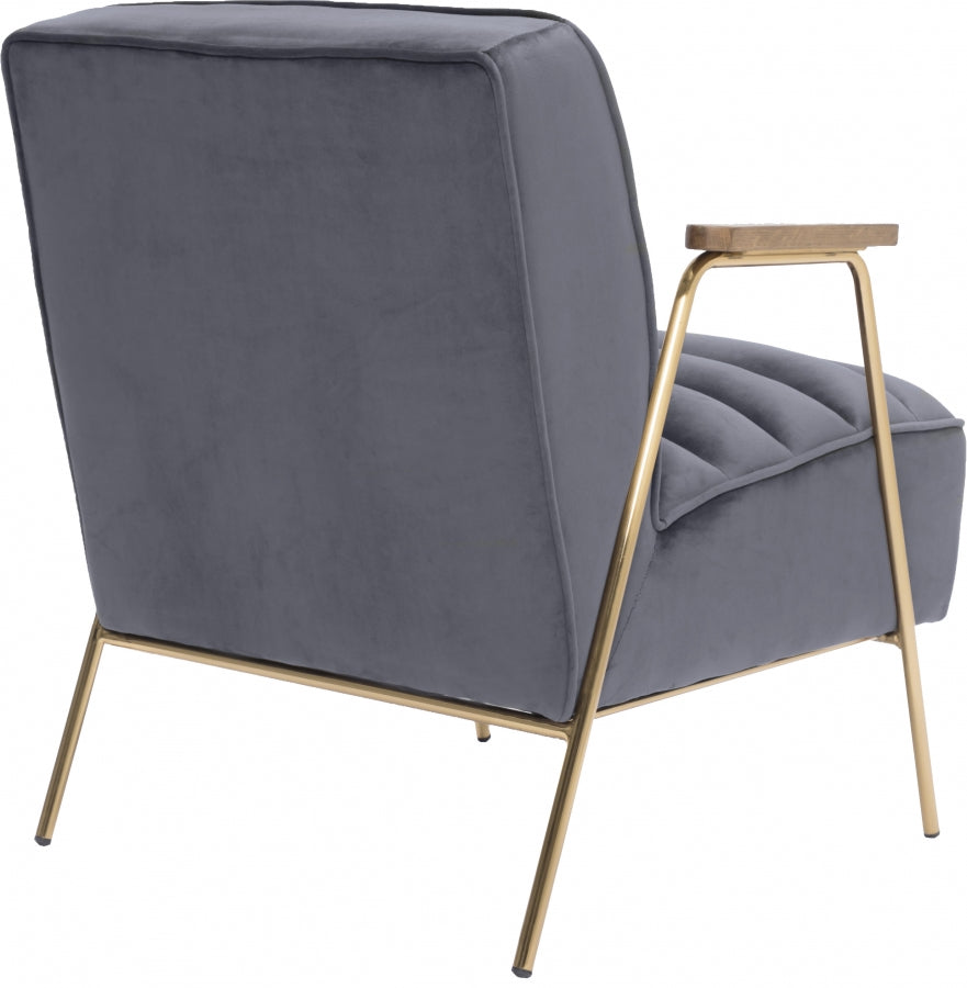 Chaise d'appoint en velours Woodford