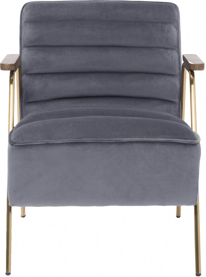 Chaise d'appoint en velours Woodford