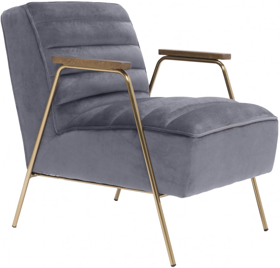 Chaise d'appoint en velours Woodford