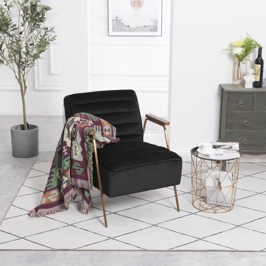 Chaise d'appoint en velours Woodford