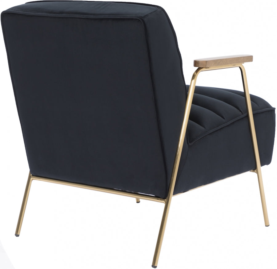 Chaise d'appoint en velours Woodford