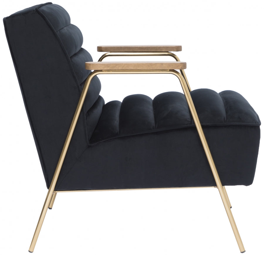 Chaise d'appoint en velours Woodford