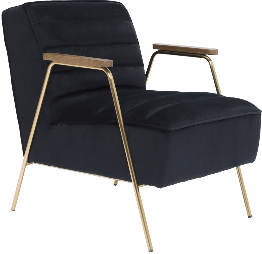 Chaise d'appoint en velours Woodford