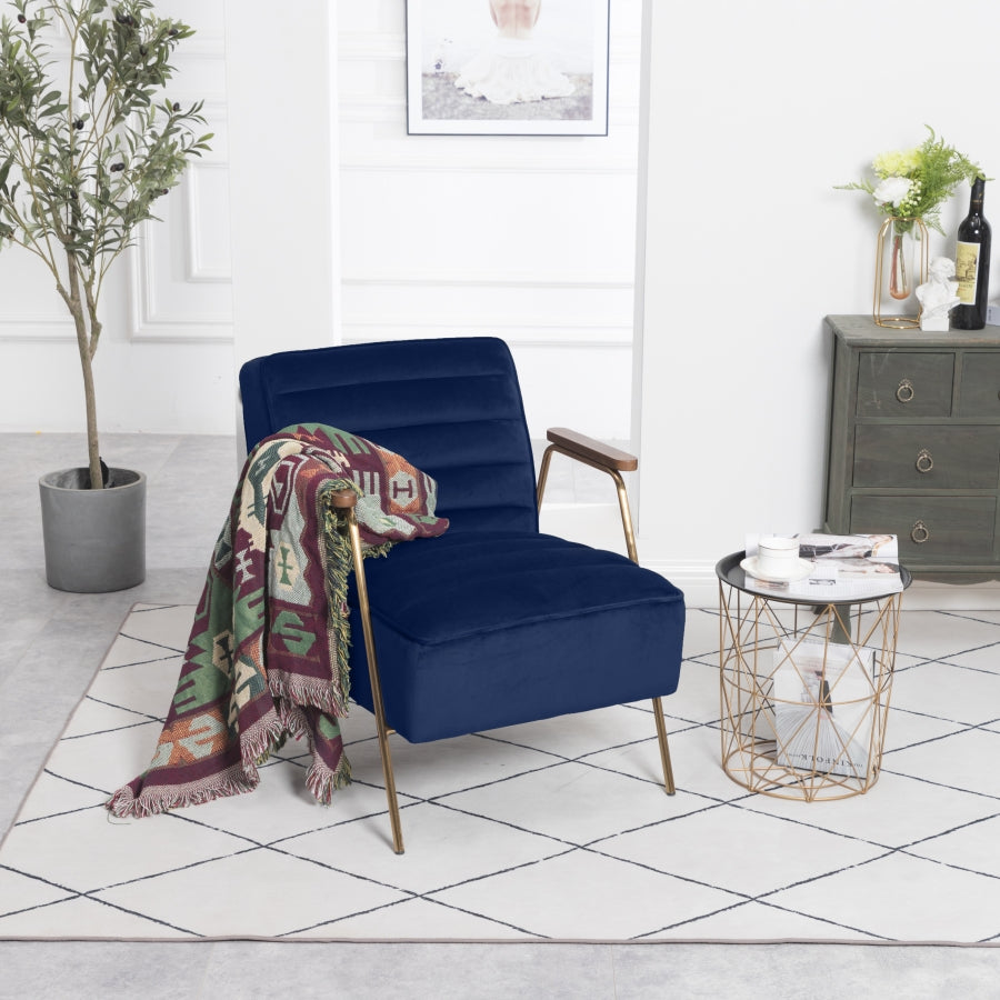 Chaise d'appoint en velours Woodford