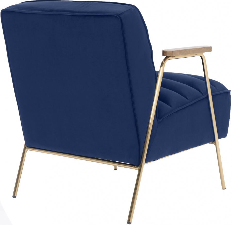 Chaise d'appoint en velours Woodford