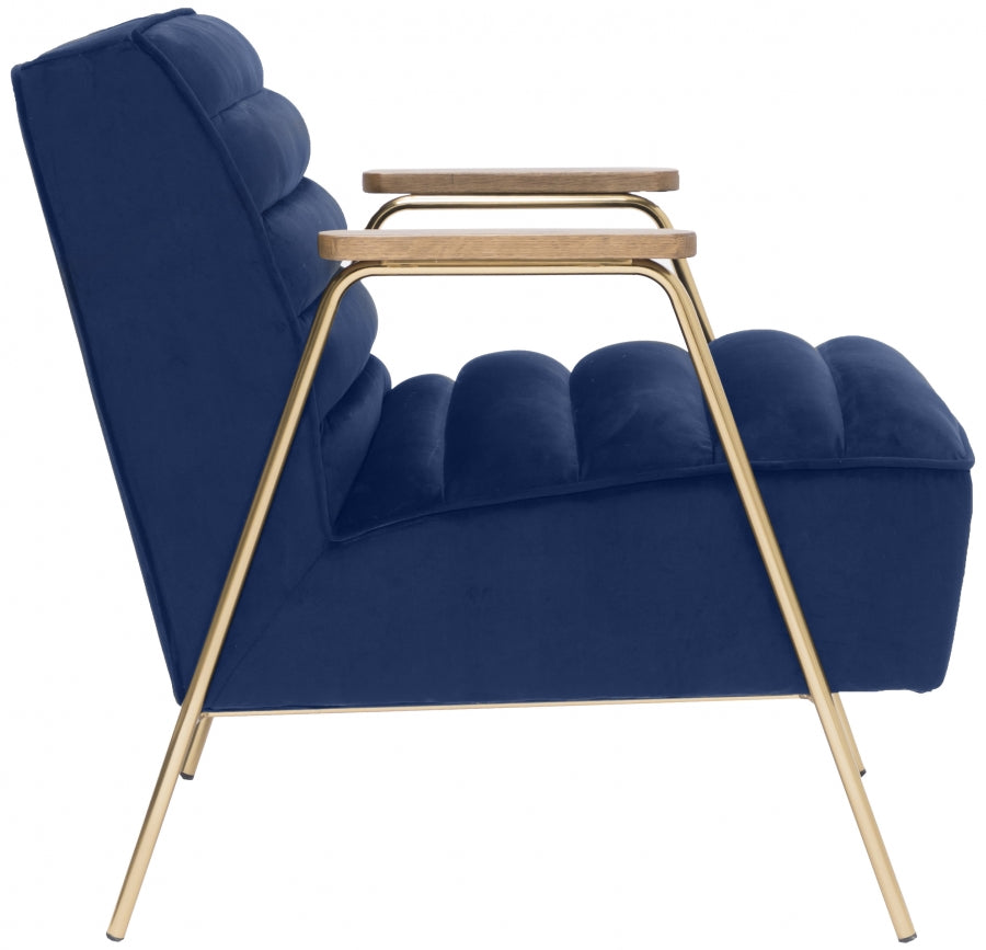 Chaise d'appoint en velours Woodford