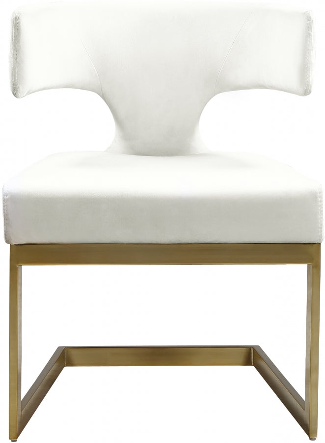 Chaise de salle à manger en velours Alexandra