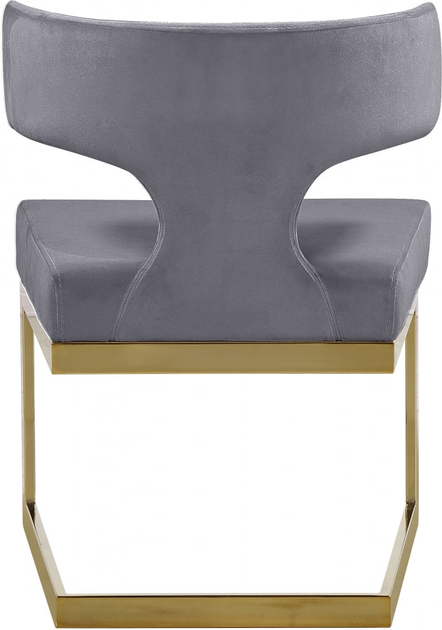 Chaise de salle à manger en velours Alexandra