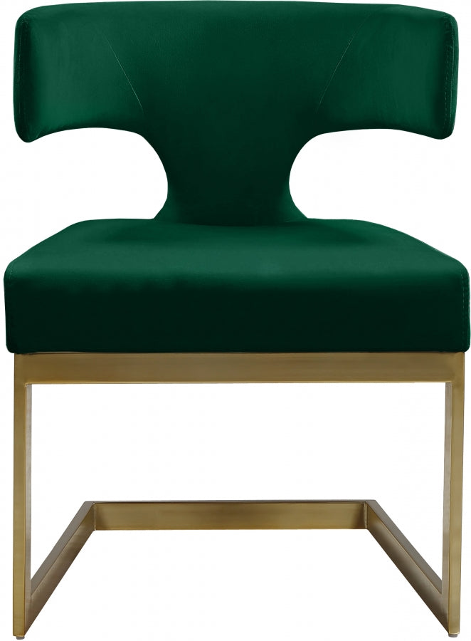 Chaise de salle à manger en velours Alexandra