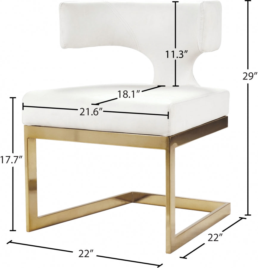 Chaise de salle à manger Alexandra en similicuir