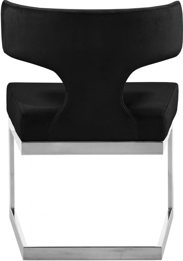 Chaise de salle à manger en velours Alexandra