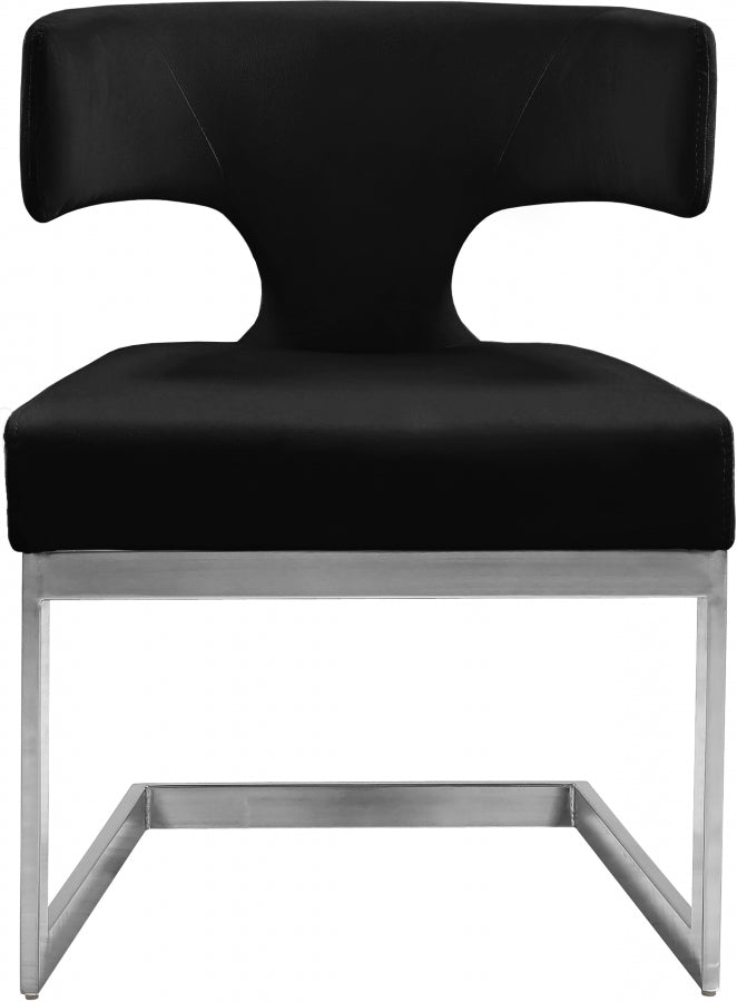 Chaise de salle à manger en velours Alexandra