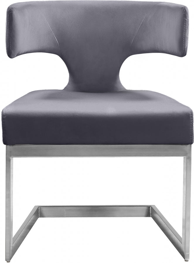 Chaise de salle à manger en velours Alexandra