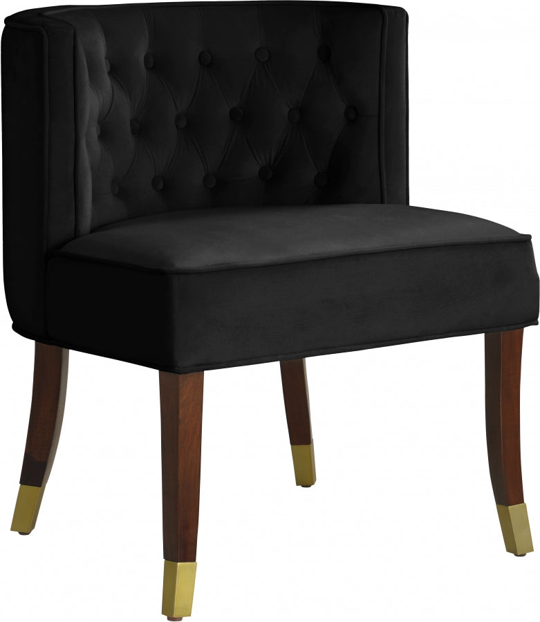 Chaise de salle à manger en velours Perry