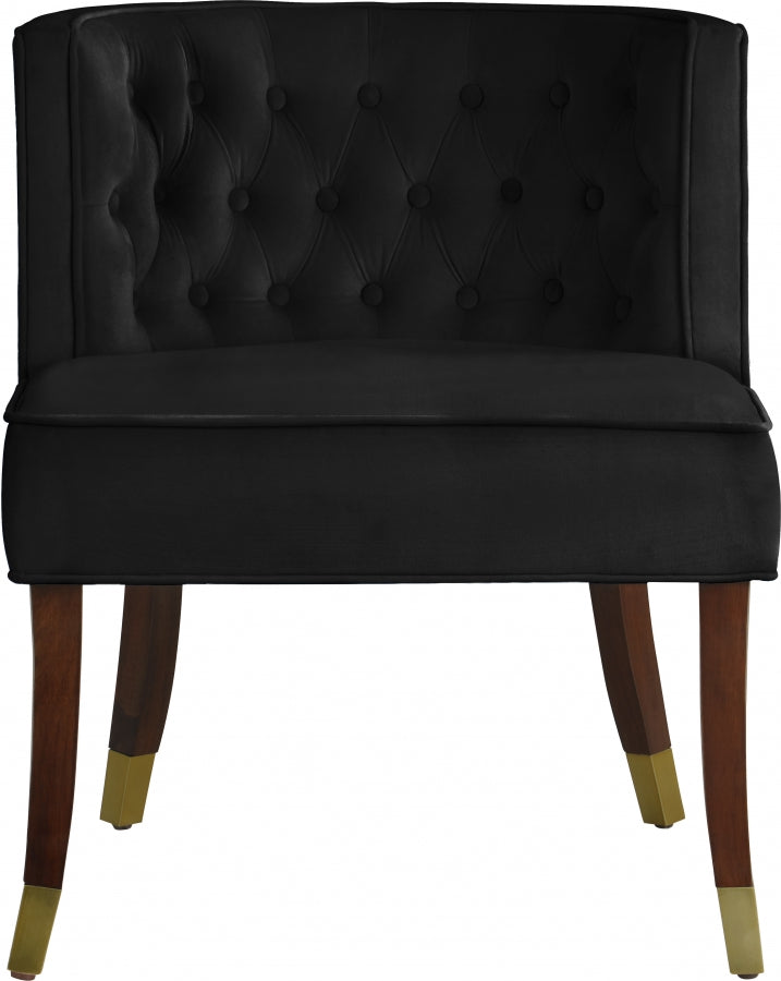 Chaise de salle à manger en velours Perry