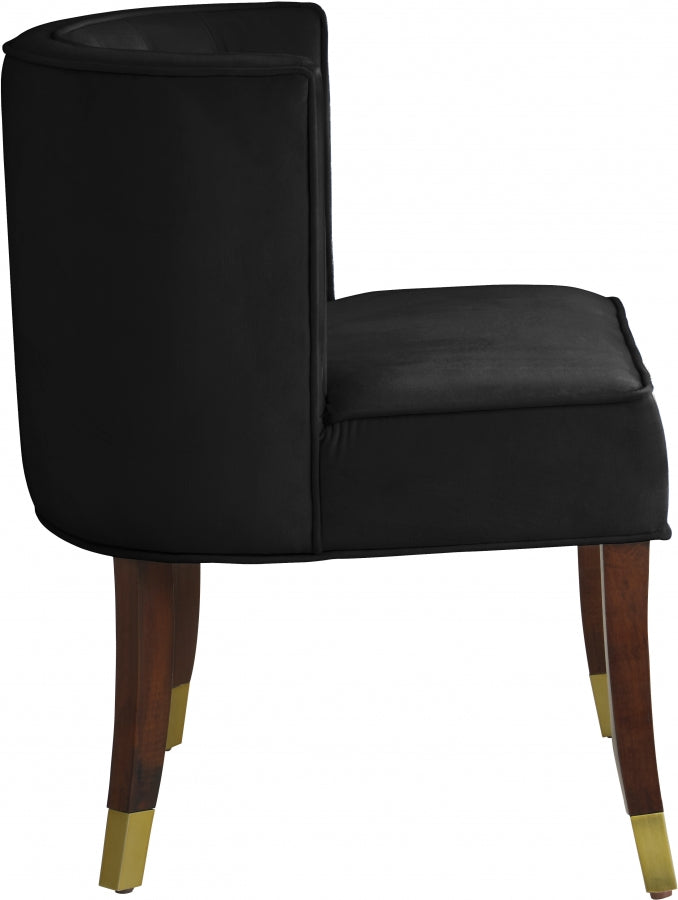 Chaise de salle à manger en velours Perry