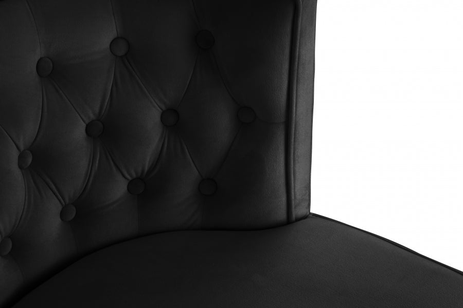 Chaise de salle à manger en velours Perry