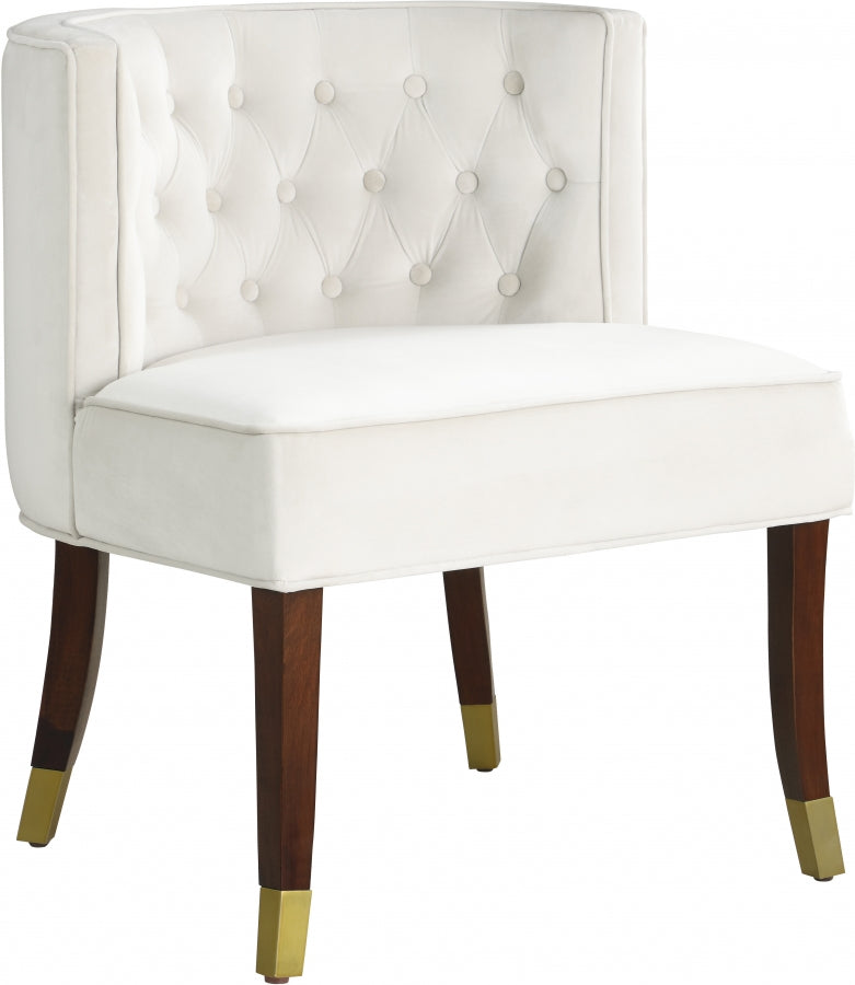 Chaise de salle à manger en velours Perry