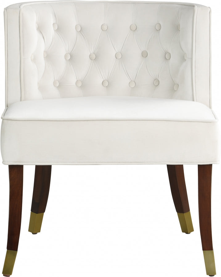 Chaise de salle à manger en velours Perry