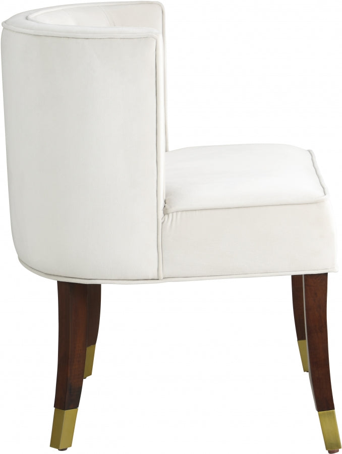 Chaise de salle à manger en velours Perry