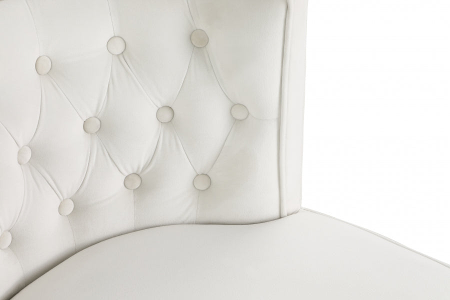 Chaise de salle à manger en velours Perry