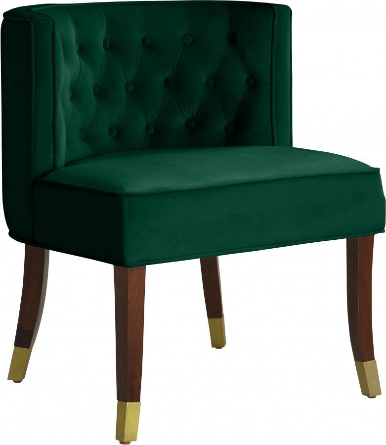 Chaise de salle à manger en velours Perry