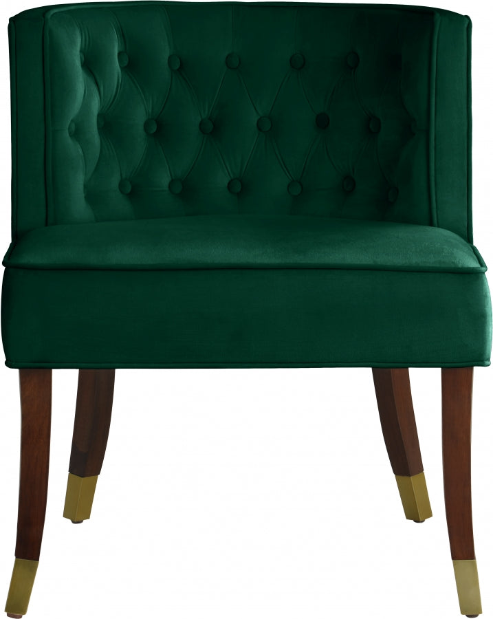 Chaise de salle à manger en velours Perry