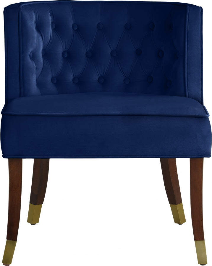 Chaise de salle à manger en velours Perry