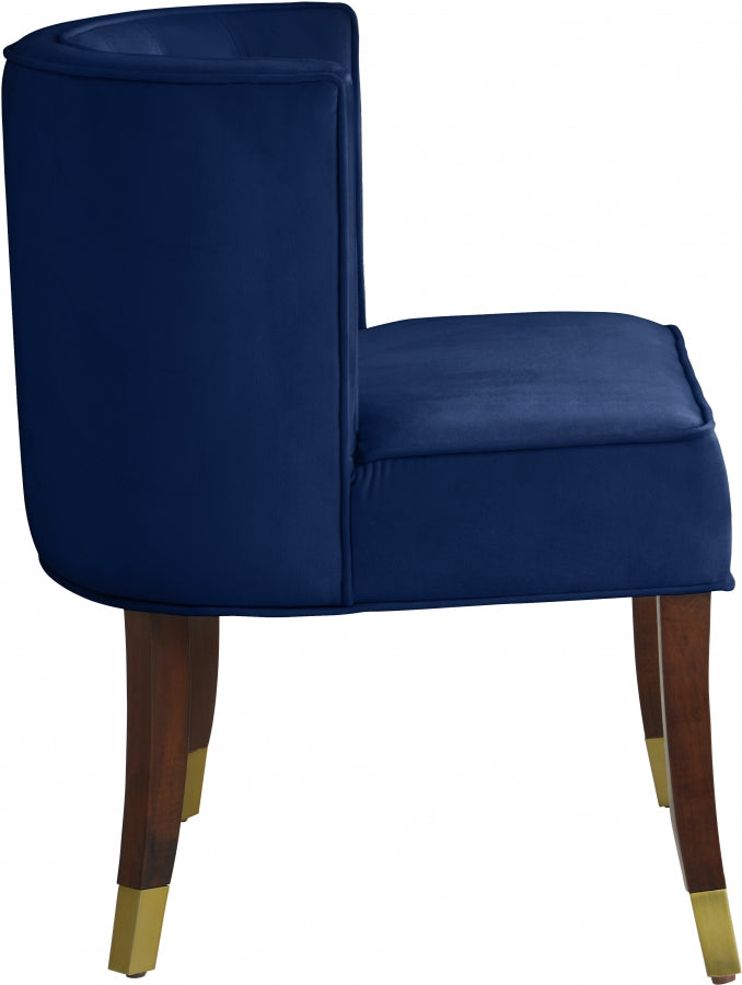 Chaise de salle à manger en velours Perry