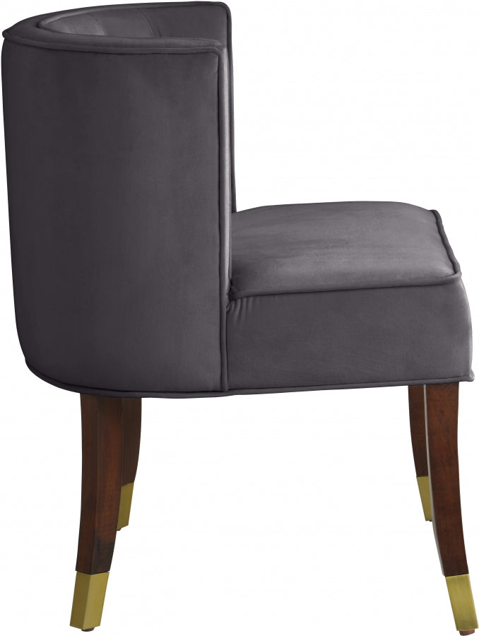 Chaise de salle à manger en velours Perry