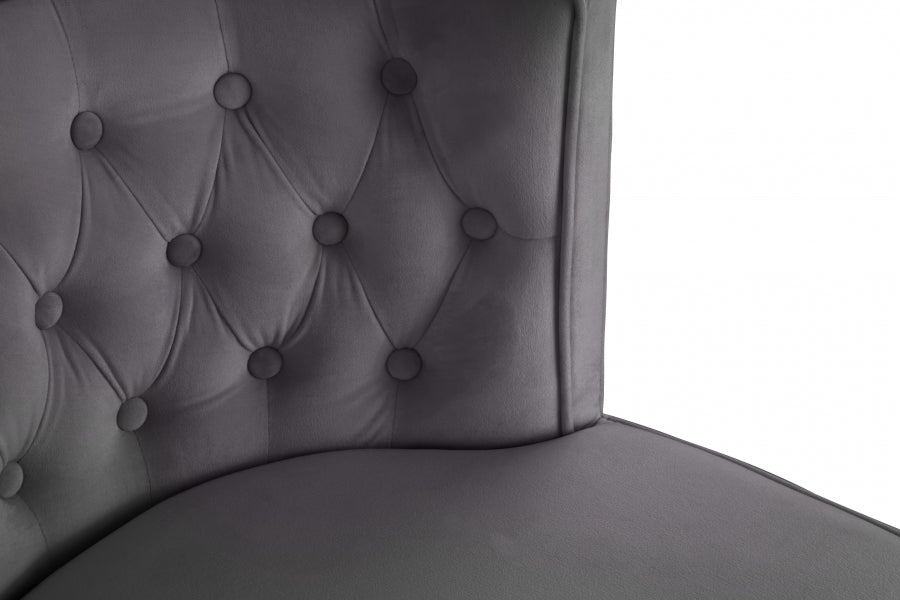 Chaise de salle à manger en velours Perry