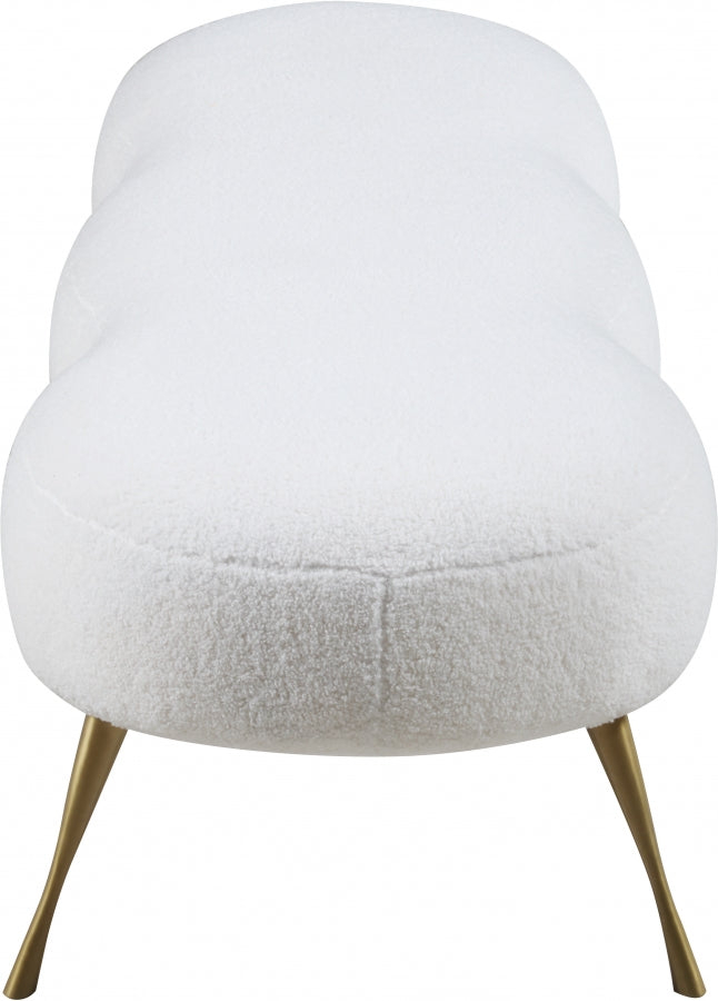 Banc en fausse fourrure de mouton Nube