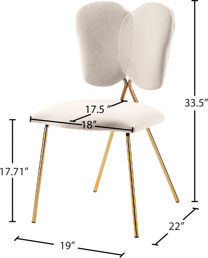 Chaise de salle à manger en velours Angel