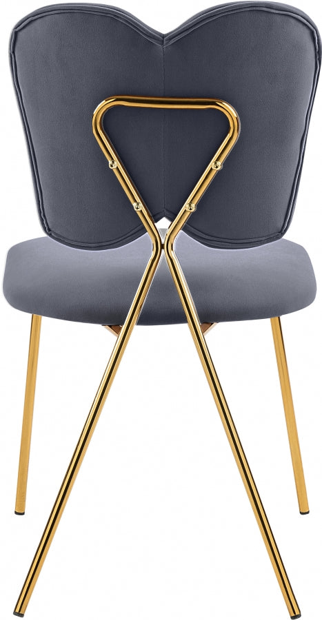 Chaise de salle à manger en velours Angel