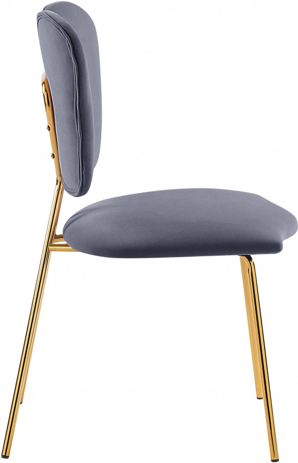 Chaise de salle à manger en velours Angel