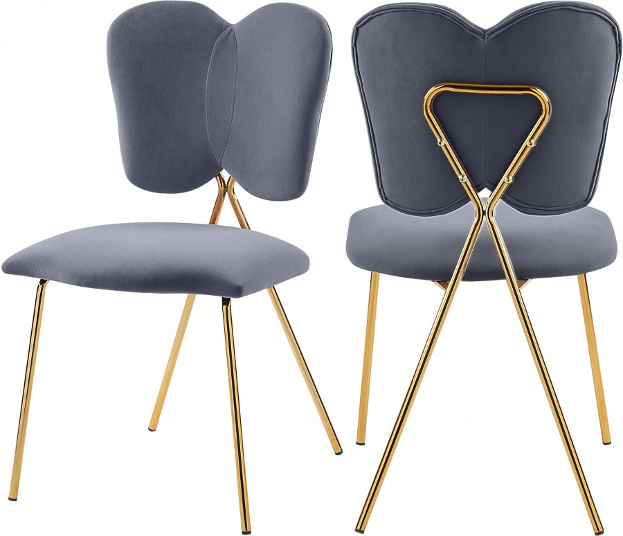 Chaise de salle à manger en velours Angel