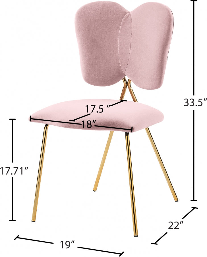 Chaise de salle à manger en velours Angel