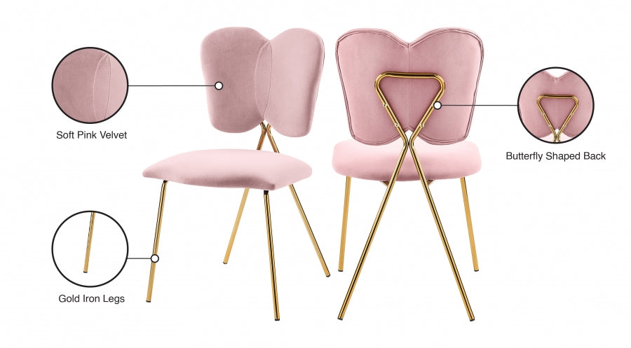 Chaise de salle à manger en velours Angel