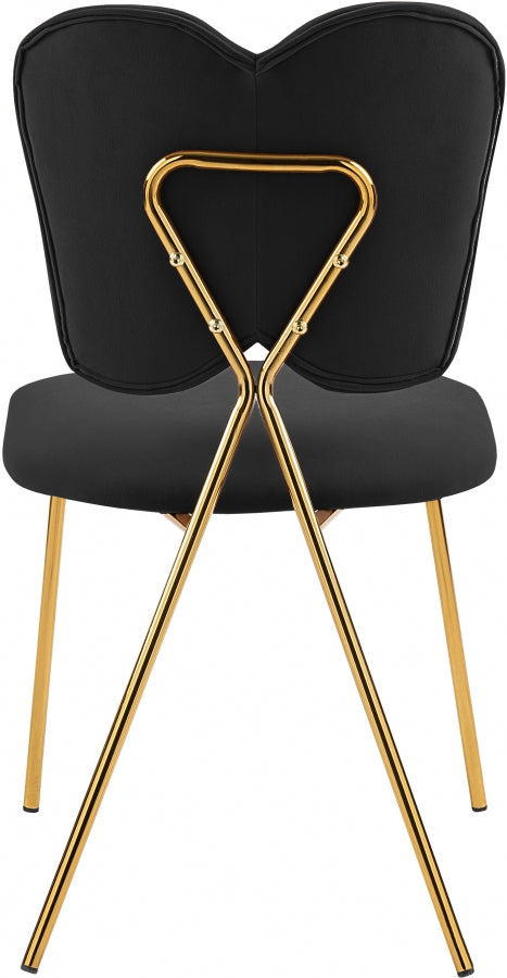 Chaise de salle à manger en velours Angel