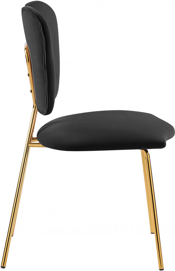Chaise de salle à manger en velours Angel