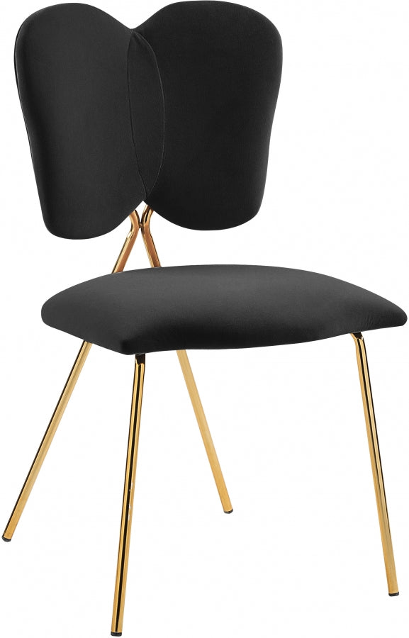 Chaise de salle à manger en velours Angel